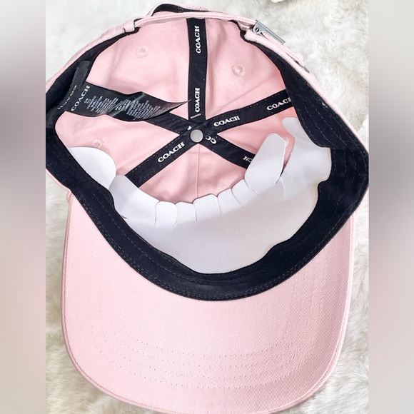 New with tags COACH HAT PINK w/embroidered COACH ( logo) adjustable back #coach - Picture 10 of 14